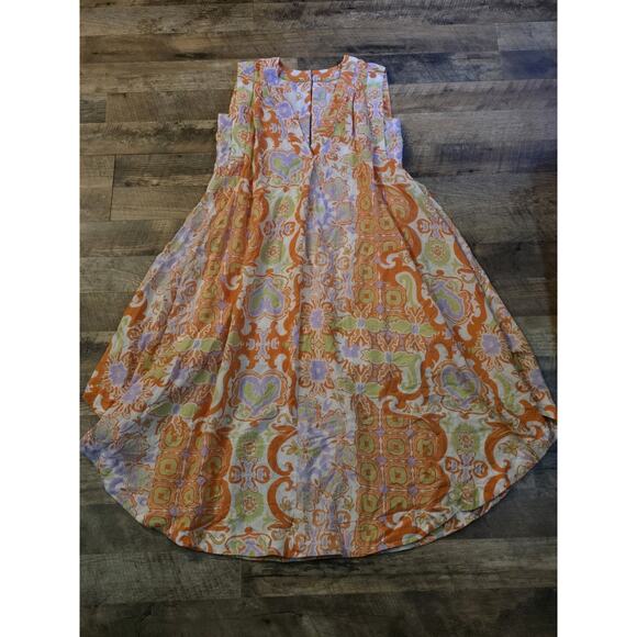 Anthropplogie Maeve Maxi Tunic Dress Size XS Vibrant Comfy Oversized Midi Pocket - Picture 4 of 13